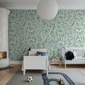 Willow, Blue Mural Wallpaper - room preview 03