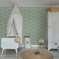 Tulip Stripes, Green Mural Wallpaper - room preview 03