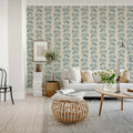 Tulip Stripes, Blue Mural Wallpaper - room preview 03
