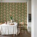 Tulip Stripes, Pink Mural Wallpaper - room preview 03