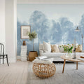 Misty Grove, Blue Mural Wallpaper - room preview 03