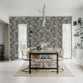 Whimsy Leopard, Gray Mural Wallpaper - room preview 03