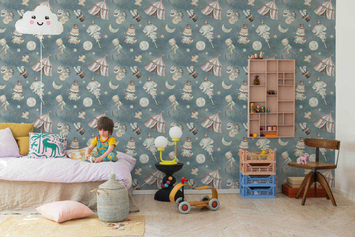 Circus Dream, Vintage Mural Wallpaper - room preview 03