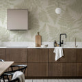 Fern Print, Gray Mural Wallpaper - room preview 03