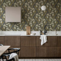 Garland Flora, Brown Mural Wallpaper - room preview 03