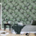 Jasmine Veil, Green Mural Wallpaper - room preview 03