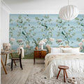 Garden of Harmony, Blue Mural Wallpaper - room preview 03