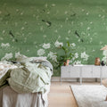 Garden of Harmony, Green Mural Wallpaper - room preview 03