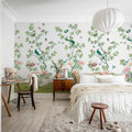 Garden of Harmony, White Mural Wallpaper - room preview 03