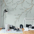 Spring Breeze, Blue Mural Wallpaper - room preview 03