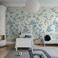 Eastern Bloom, Light Blue Mural Wallpaper - room preview 03
