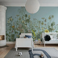 Springmeadow, Blue Mural Wallpaper - room preview 03