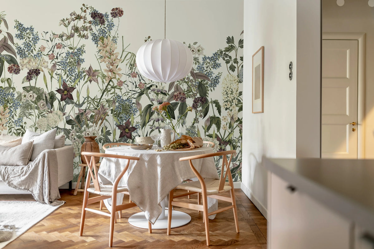 Summerland, White Mural Wallpaper - room preview 03