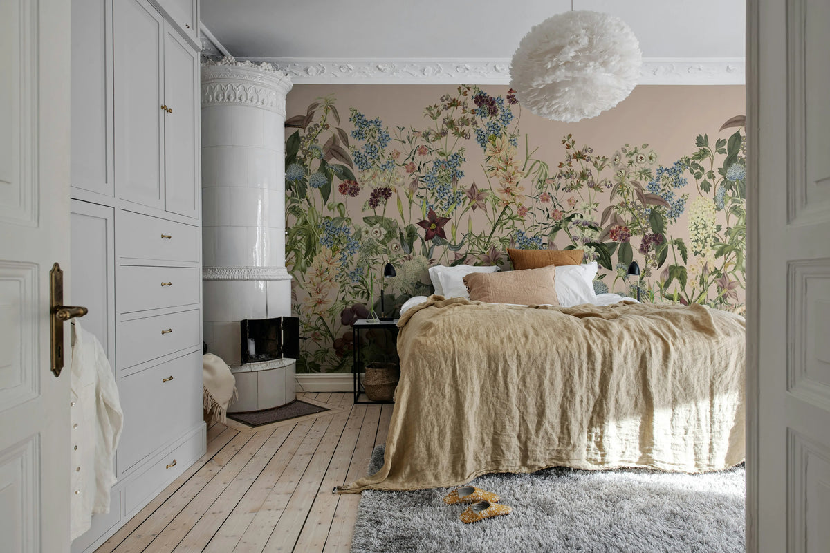 Summerland, Pink Mural Wallpaper - room preview 03