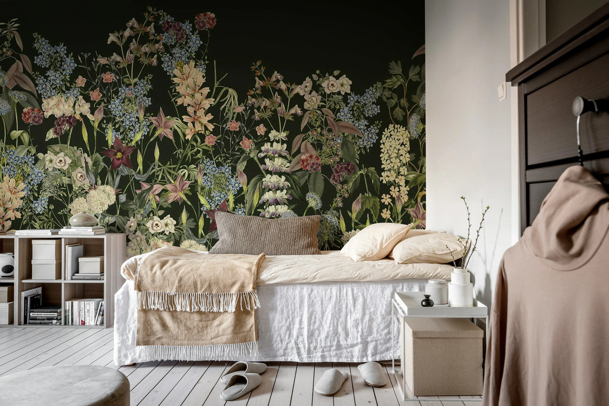 Summerland, Black Mural Wallpaper - room preview 03