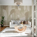 Modern Forms, Beige Mural Wallpaper - room preview 03