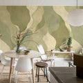 Flowing Forms, Green Mural Wallpaper - room preview 03