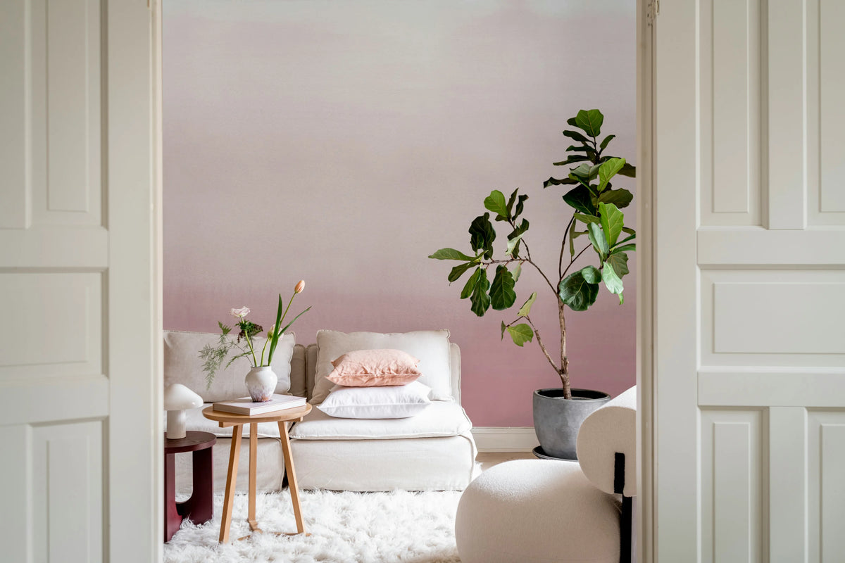 Gradient, Pink Mural Wallpaper - room preview 03