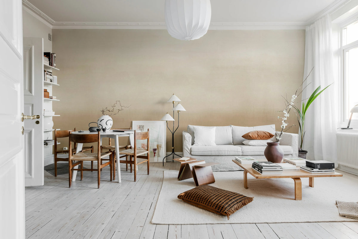 Gradient, Beige Mural Wallpaper - room preview 03