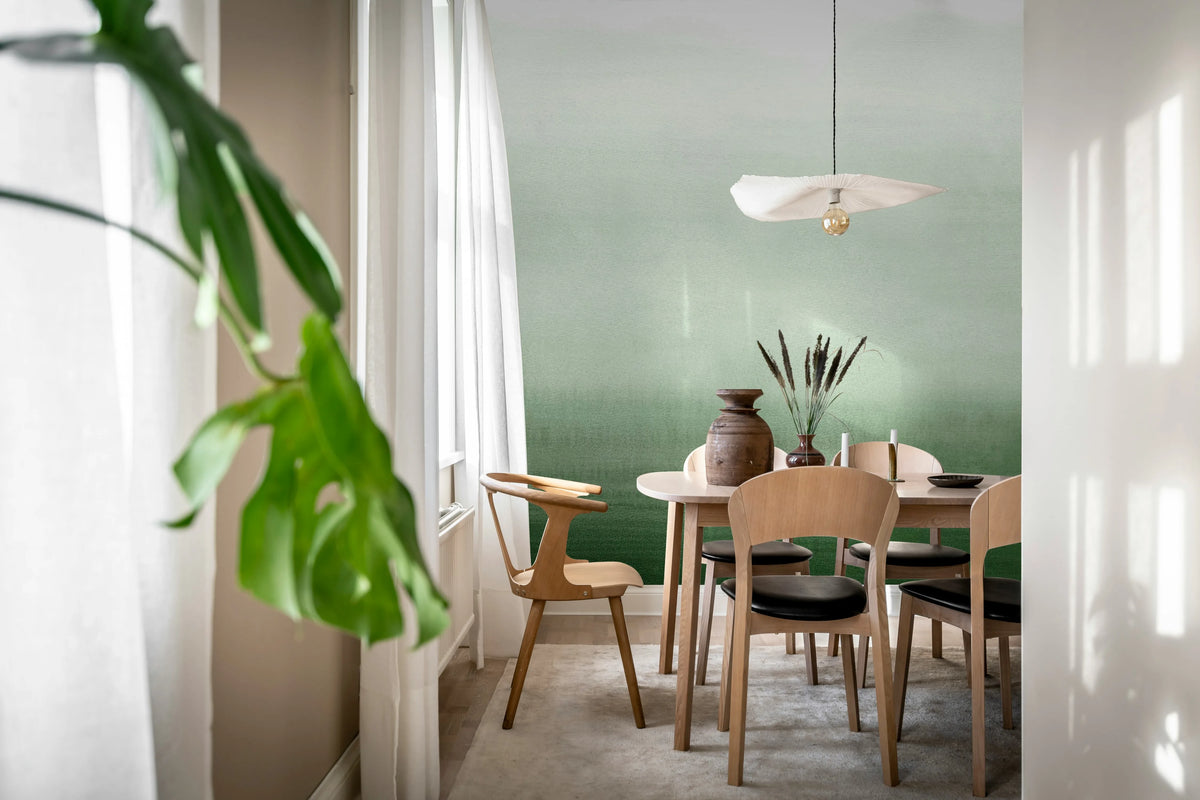 Gradient, Green Mural Wallpaper - room preview 03
