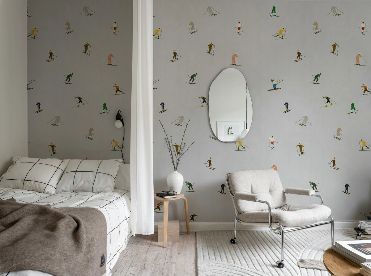 Skiers, Day Mural Wallpaper - room preview 03