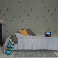 Skiers, Night Mural Wallpaper - room preview 03