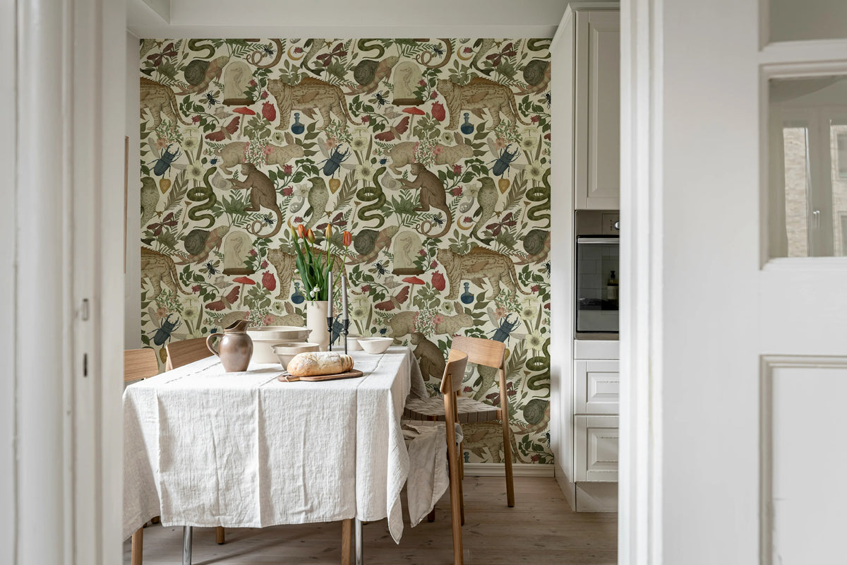 Animal Specials, Beige Mural Wallpaper - room preview 03