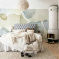 Shadow Petals, Beige Mural Wallpaper - room preview 03