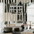 Bold Strokes, Black & Beige Mural Wallpaper - room preview 03