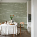 Soft Dunes, Green Mural Wallpaper - room preview 03