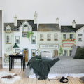 Cobblestone Lane, Pastel Mural Wallpaper - room preview 03