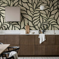 Midnight Vines, Black Mural Wallpaper - room preview 03