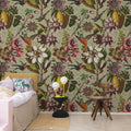 Flying Kolibri, Beige Mural Wallpaper - room preview 03