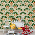 Jungle Rhythm, Yellow Mural Wallpaper - room preview 03