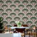 Jungle Rhythm, Pink Mural Wallpaper - room preview 03