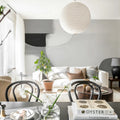 Abstract Shapes, Gray Mural Wallpaper - room preview 03