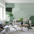 Abstract Shapes, Green Mural Wallpaper - room preview 03