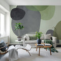 Art Petals, Green Mural Wallpaper - room preview 03