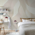 Velvet Flames, Beige Mural Wallpaper - room preview 03