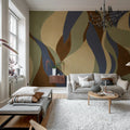 Velvet Flames, Brown Mural Wallpaper - room preview 03