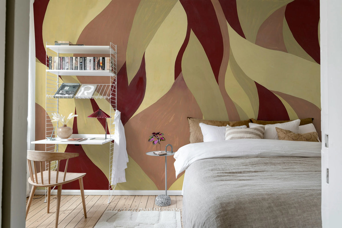 Velvet Flames, Pink Mural Wallpaper - room preview 03