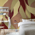 Velvet Flames, Pink Mural Wallpaper - room preview 03