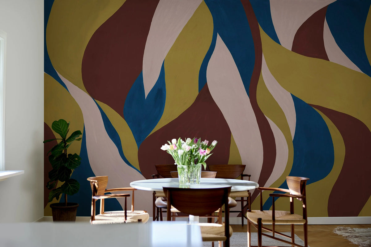 Velvet Flames, Red Mural Wallpaper - room preview 03
