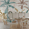 Serene Tropics, Blush Mural Wallpaper - room preview 03