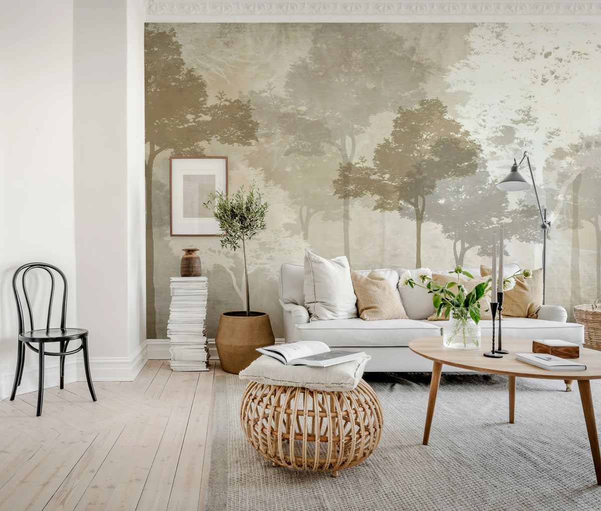 Silent Woods, Sunset Mural Wallpaper - room preview 03