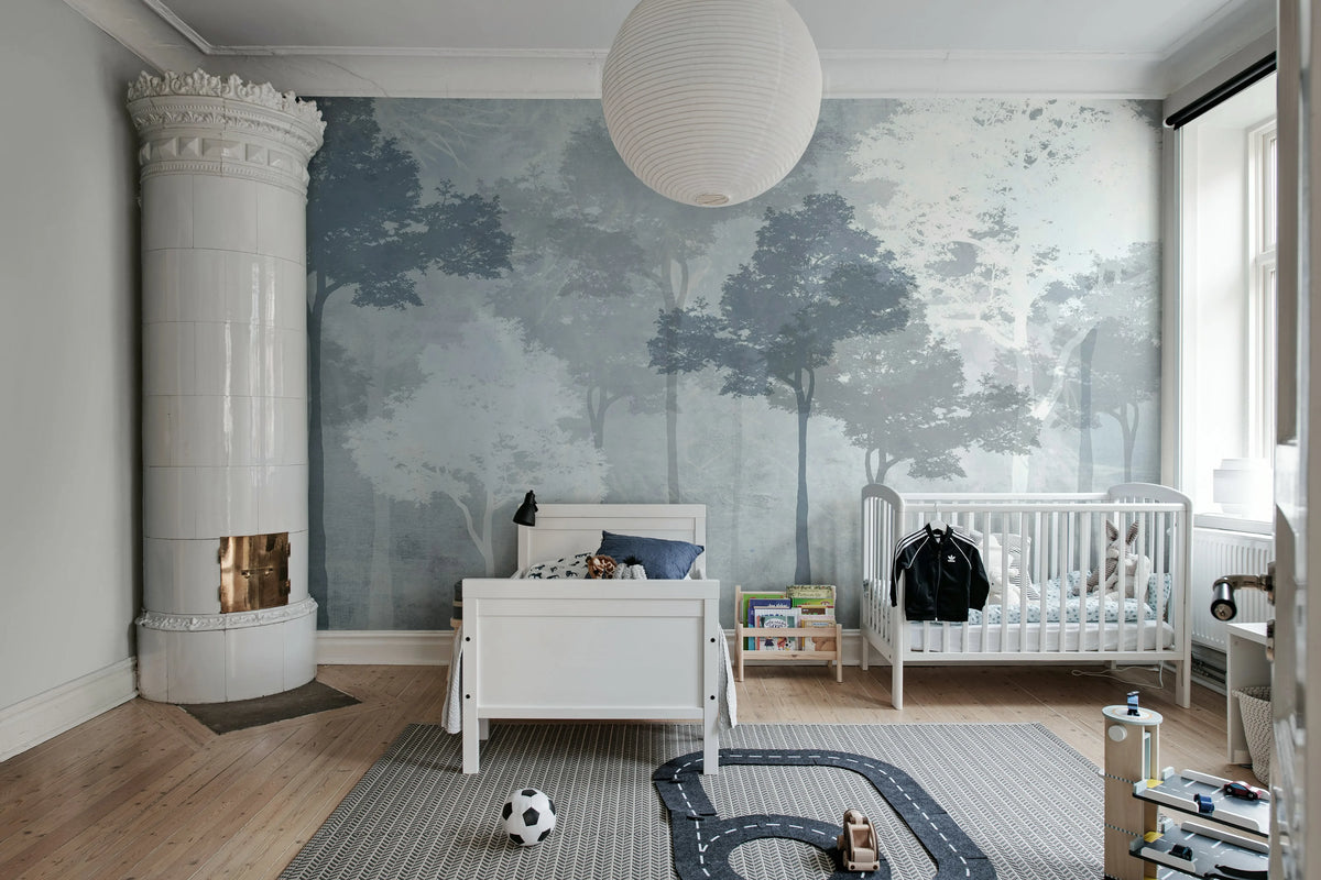 Silent Woods, Frost Mural Wallpaper - room preview 03
