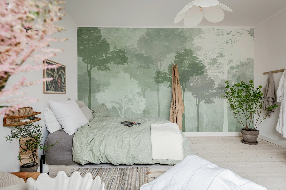 Silent Woods, Summer Mural Wallpaper - room preview 03