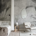 Hidden Oasis, Charcoal Mural Wallpaper - room preview 03