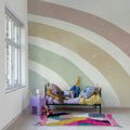 Shimmer Rainbow, Pastel Mural Wallpaper - room preview 03