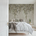 Whispers Wisteria, Gray Mural Wallpaper - room preview 03